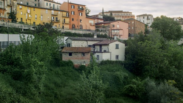The house in Perugia, Italy, which Meredith Kercher shared with Amanda Knox. 