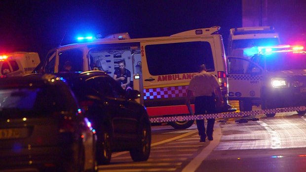 Police at the scene of a fatal shooting near Coffs Harbour in northern NSW.