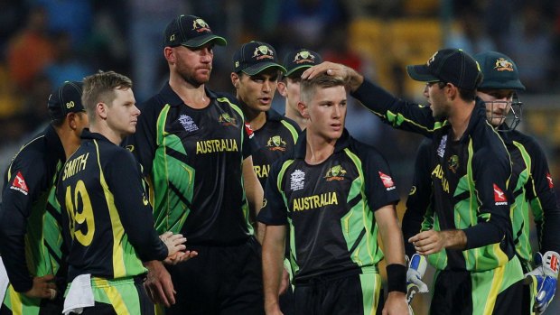 Front and centre: Australia spinner Adam Zampa played a starring role in the win over Bangladesh.