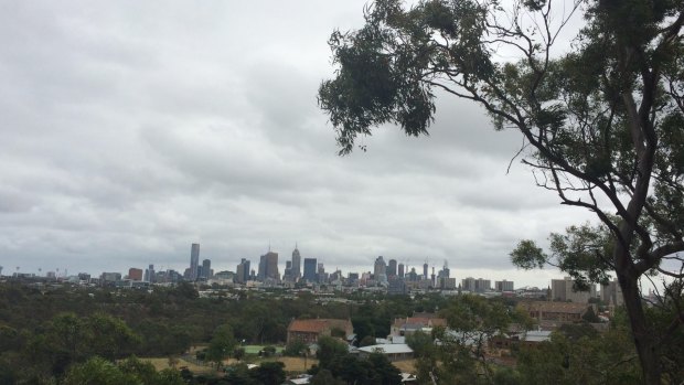 Melbourne's anticyclonic gloom is photographed from Abbotsford.