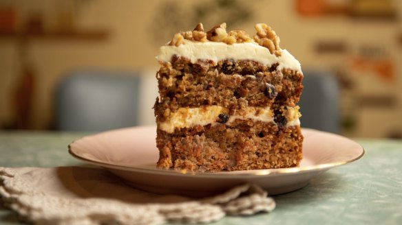 Carrot cake with cream cheese icing.