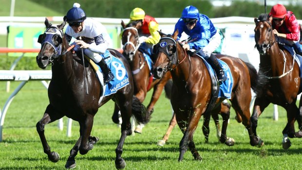 Yankee Rose is a clear favourite following the scratching of Omei Sword from the Flight Stakes at Randwick.