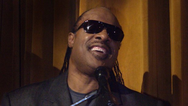 'Choose love over hate' ... Stevie Wonder spoke up passionately for peace and for the Black Lives Matter movement during a concert at the British Summer Time Festival.