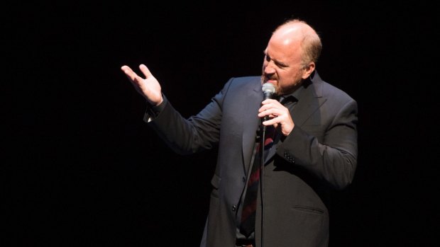 Comedian Louis C.K. performs at the David Lynch Foundation Benefit for Veterans with PTSD at New York City Center on Saturday, April 30, 2016, in New York. 
