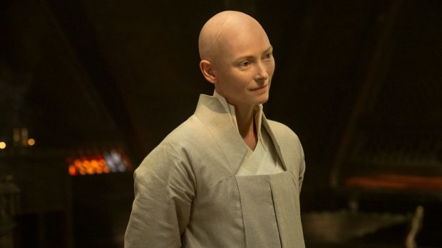 Tilda Swinton as The Ancient One in Marvel's 'Doctor Strange'.