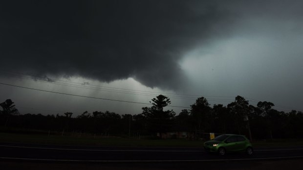 The storm in Sydney's north west near Richmond on Friday afternoon. 