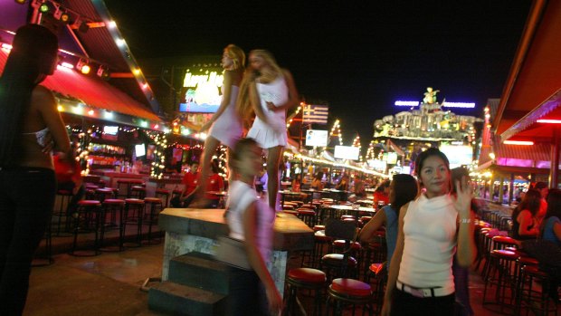 Thai bar girls in Patong beach, Phuket.