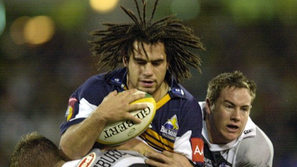 George Smith playing for the Brumbies in 2001.