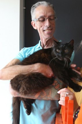 Hocus was cared for at the vet while Mark was in hospital.