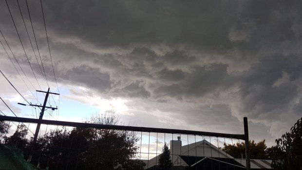 A reader's photo of clouds covering Melbourne's bayside suburbs.