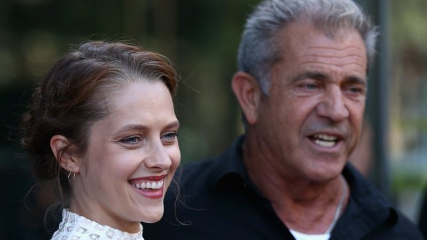 Hacksaw Ridge star Teresa Palmer and director Mel Gibson.