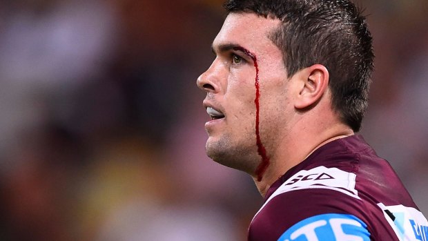 Emotional week: Darcy Lussick of the Sea Eagles.