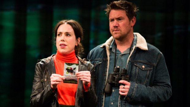Eddie Perfect with Alison Bell in his play <i>The Beast</i>.