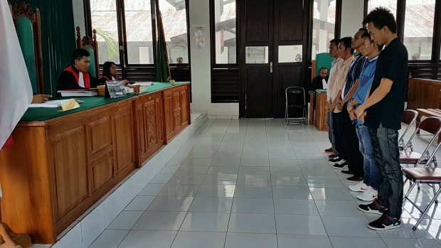 The crew of an asylum seeker boat who say they were paid by an Australian official to return to Indonesia are jailed for people smuggling in Indonesia in January.