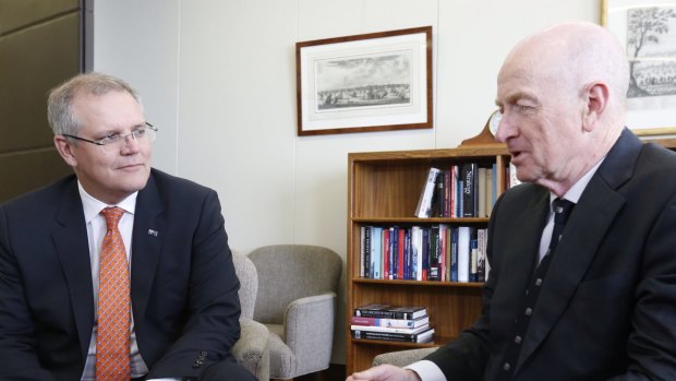 Mr Morrison during a meeting on Wednesday with Reserve Bank governor Glenn Stevens.