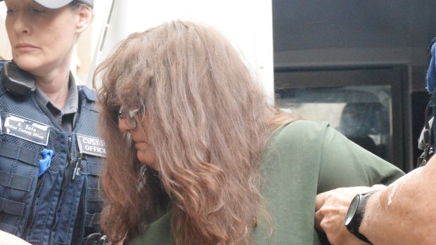 Christine Lyons entering a Bendigo court in January.