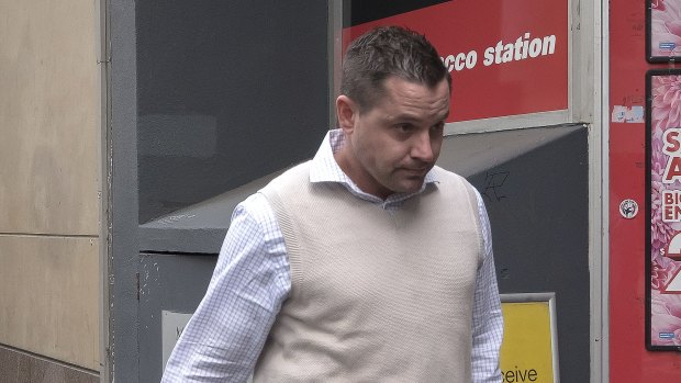David Lister leaves Melbourne Magistrates Court earlier this month.