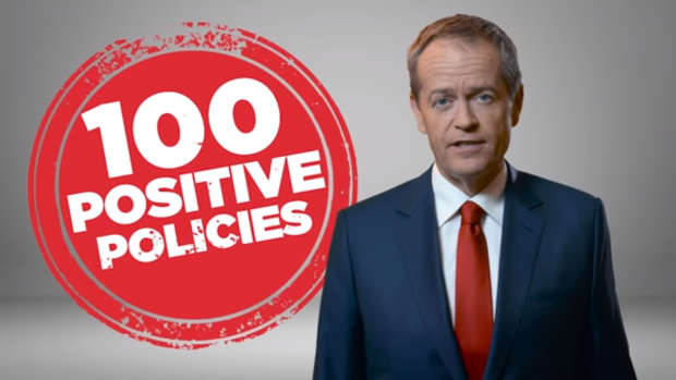 Opposition Leader Bill Shorten appears in a Labor TV ad.