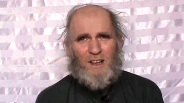 A man identified as American Kevin King pleads for his release in a video released by the Taliban.
