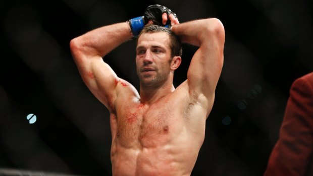Ready to go: Luke Rockhold during his fight with Chris Weidman in 2015.