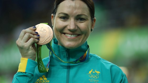 Bronze medalist Anna Meares. 