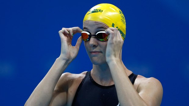 Bronte Campbell before the women's 50m freestyle final.