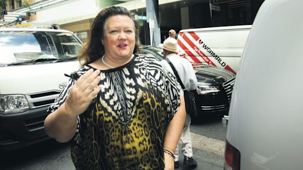 Gina Rinehart made a splash at the 2012 Ten AGM