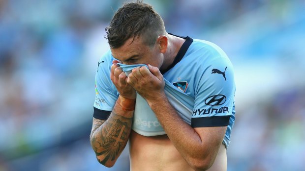 More frustration: Sydney FC's Seb Ryall reacts after a missed opportunity.