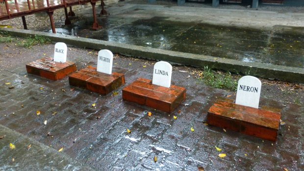 Havana Ernest Hemingway's dog graves at his bungalow.