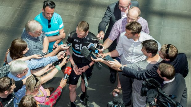 Chris Froome: The centre of attention.