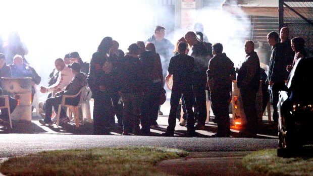 The Hells Angels 'opening party' at Patrick Court, Seaford in 2013.