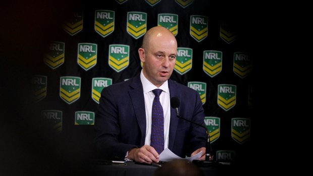 Sharing his vision with the clubs: NRL boss Todd Greenberg.