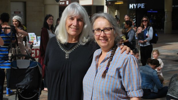 Anne McRae with Perth breastfeeding advocate Sydel Weinstein.