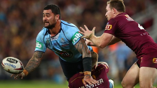 Not up to standard: Andrew Fifita was so effectively nullified in games two and three that he has been omitted from the Kangaroos 'merit team'.