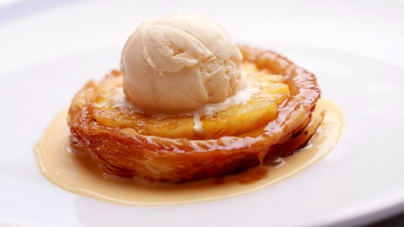 Go-to dish: pineapple tarte tatin.