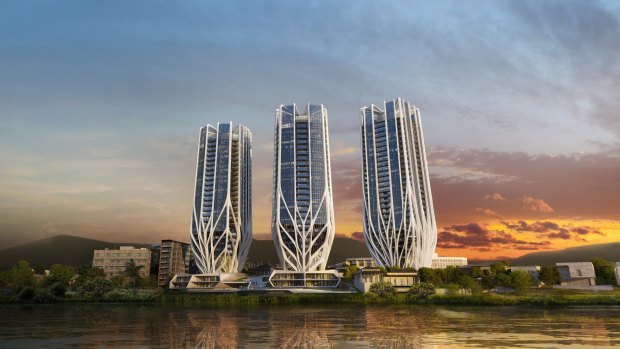 A radical design for three apartment buildings on the site of the former ABC Toowong has been approved by a Brisbane City Council committee.