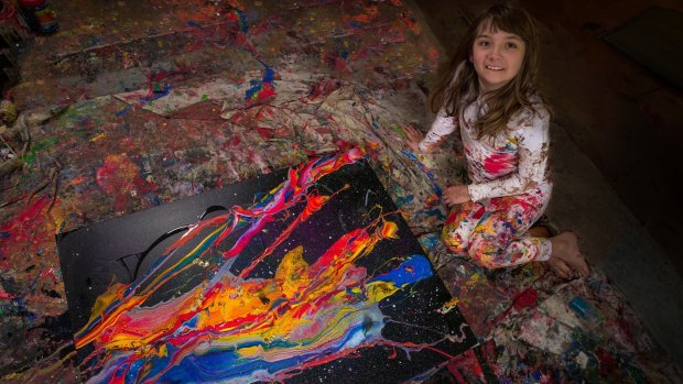 Abstract artist Aelita, 10,  appears in <i>Making a Child Prodigy</i> on ABC.
