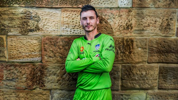 Switch: Vedran Janjetovic wears the new strip for his soon to be former club Sydney FC in July.