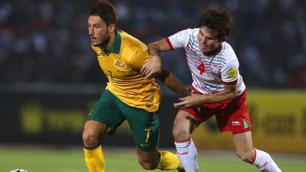 Battling illness: Socceroo Mathew Leckie is in doubt for Thursday night's World Cup qualifier.