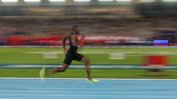 Bolt competes in the mixed 4x100 metre relay.