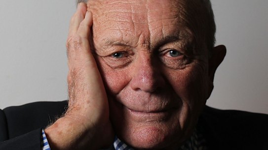 SYDNEY, AUSTRALIA - NOVEMBER 14: Gerry Harvey poses for a photograph after their AGM at the Tattersalls club in the city on November 14, 2016 in Sydney, Australia. (Photo by Ben Rushton/Fairfax Media)