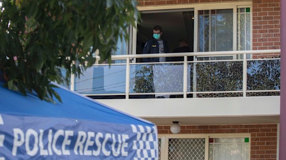 Bomb squad officers and heavily armed police searched a unit on Sproule Street, Lakemba, following the arrest of four men.