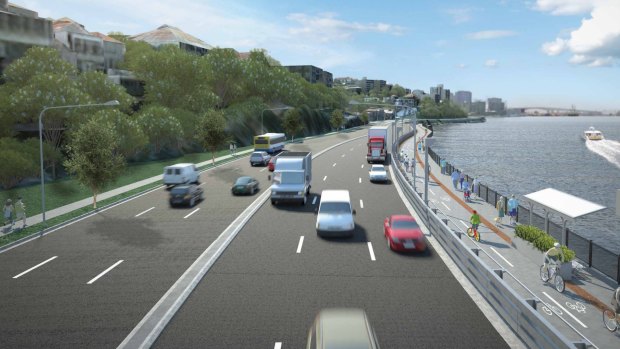 An artist's impression of the planned Kingsford Smith Drive upgrade.