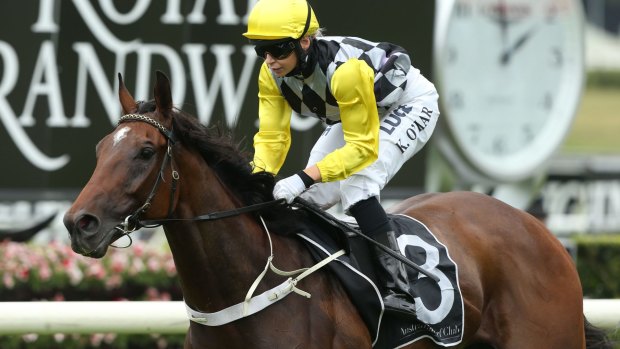 More than luck: Kathy O'Hara rides Mighty Lucky to win the Summer Cup at Randwick. 