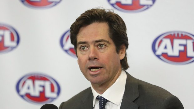 AFL chief executive Gillon McLachlan: "It was an act that we want to eradicate from our game." 