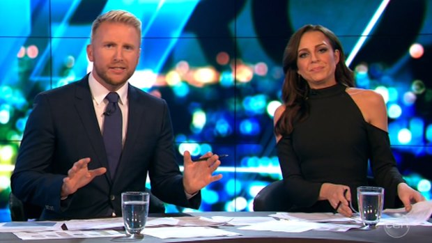 Hosts Hamish Macdonald and Carrie Bickmore were left shocked after Senator Malcolm Roberts' appearance on The Project.