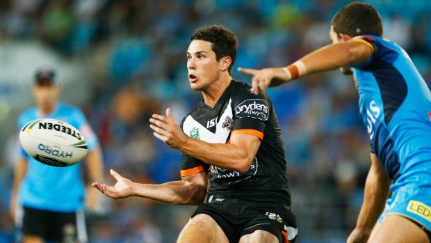 Staying put: Wests Tigers No.6 Mitchell Moses.
