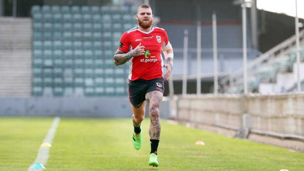 Racing the clock: Josh Dugan is fighting to be fit for this weekend.