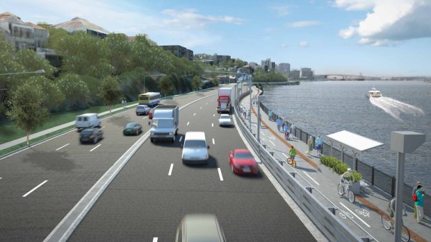 An artist's impression of the upgraded Kingsford Smith Drive.