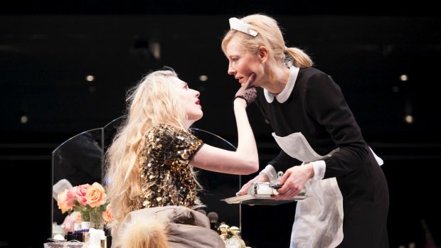 Debicki with Cate Blanchett in Sydney Theatre Company's 'The Maids'.